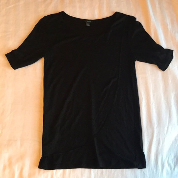 🌟ANN TAYLOR Drape Front Short Sleeve Top, XS - Picture 2 of 8